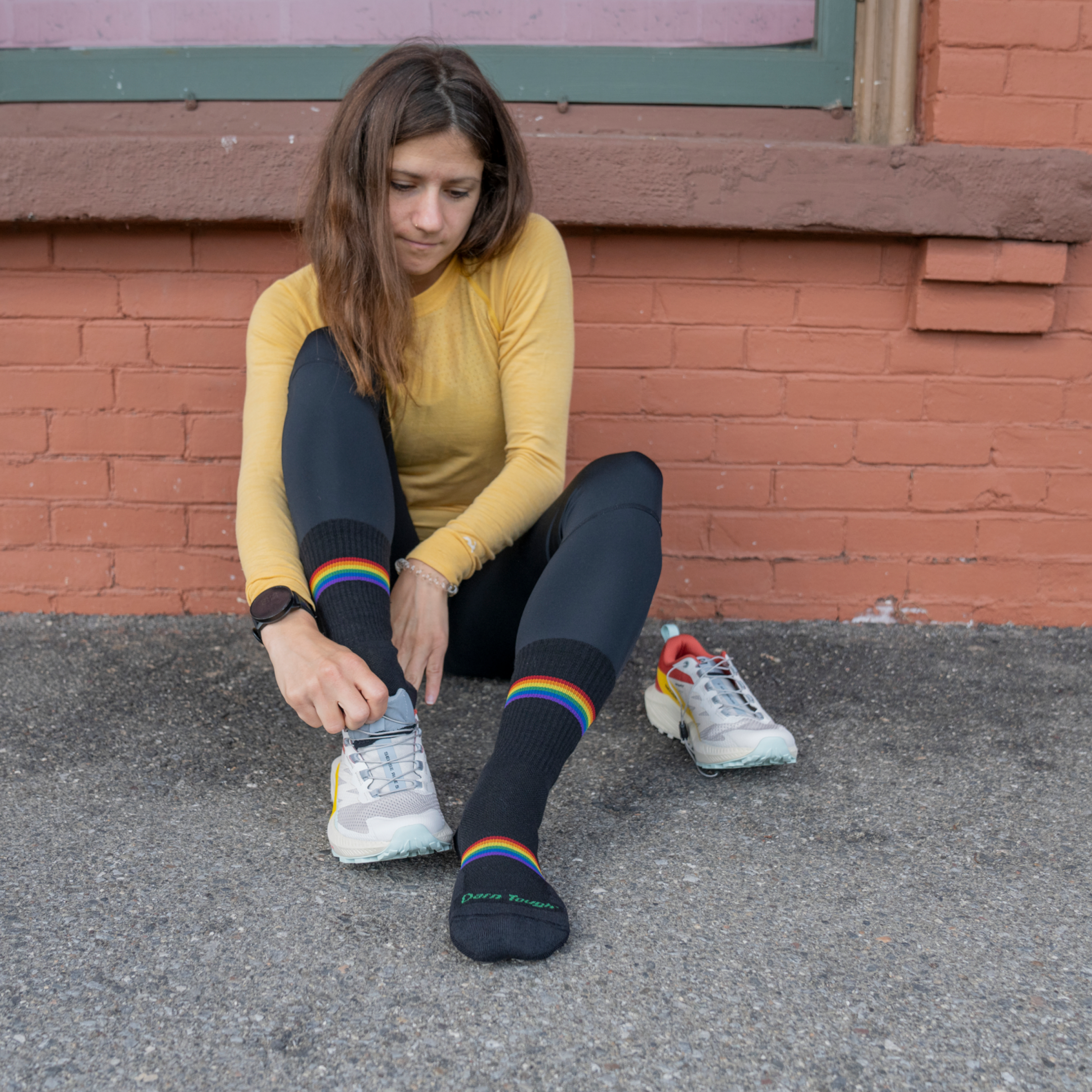 Women's Prism Micro Crew Lightweight Running Socks - Image 2