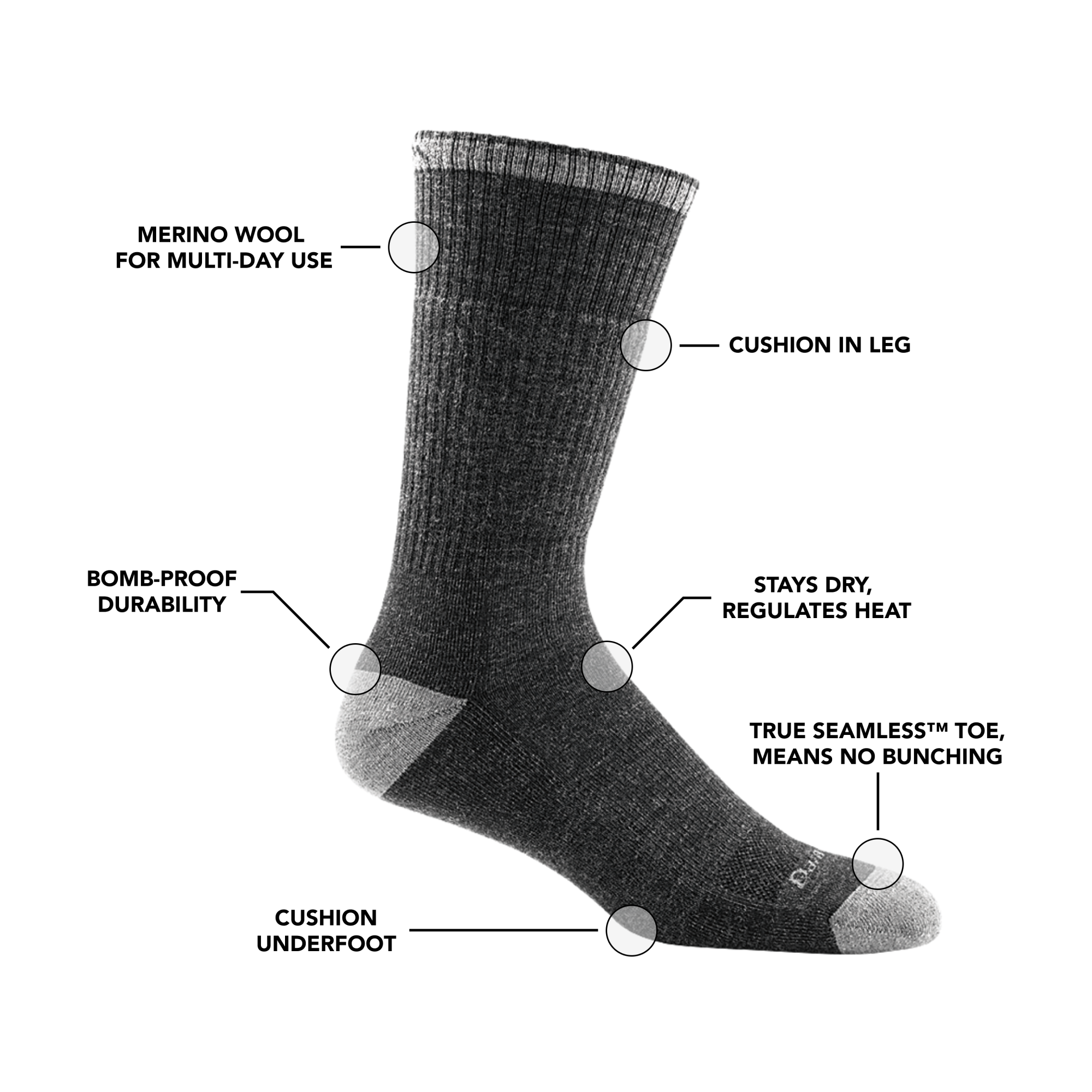 Men's John Henry Boot Midweight Work Socks - Image 6