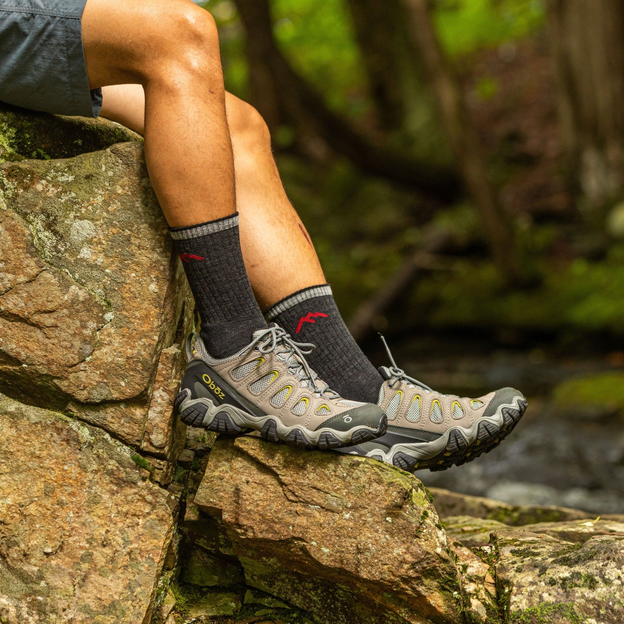 Men's and Women's Hiker Micro Crew 2-Pack Hiking Socks - Image 6