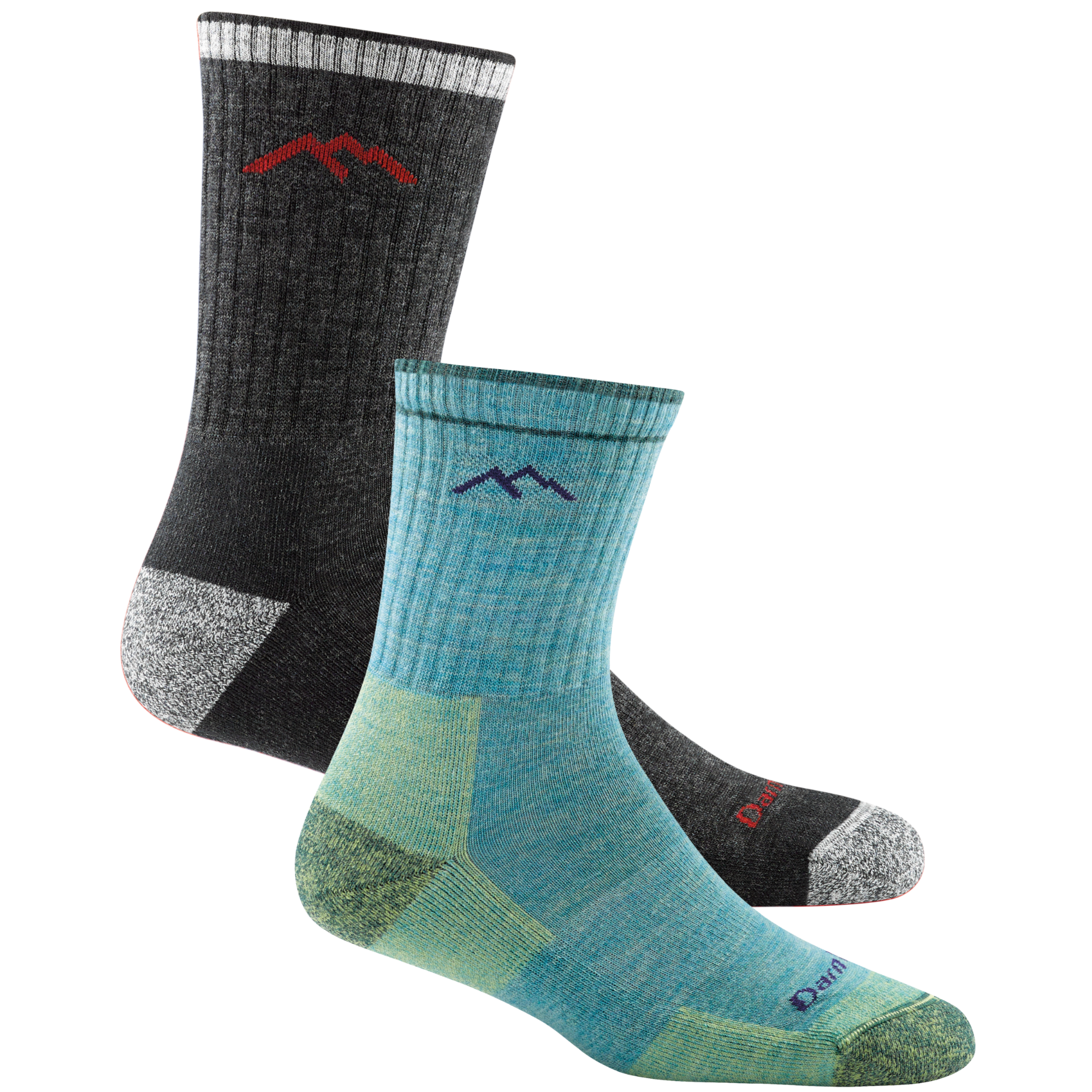 Men's and Women's Hiker Micro Crew 2-Pack Hiking Socks - Image 2